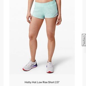 Lululemon Low Rise Hotty Hot Shorts